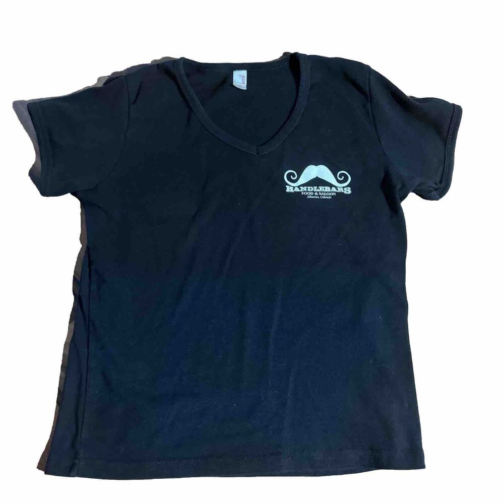 Handlebars Food & Saloon Silverton, Colorado  T-Shirt Mustache Large Youth Size